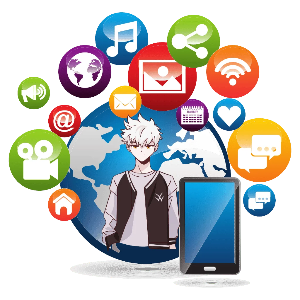 mobile-app-development-and-social-media-icons